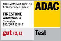 Firestone Winterhawk 3 erreicht Platz 3 beim ADAC Winterreifentest