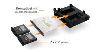 NEU von ICY DOCK: ExpressCage MB732SPO-B: Ultra Slim/Slim ODD & 2x 2,5" SAS/SATA HDD/SSD Hot Swap Wechselrahmen