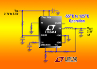 4A, 4MHz Synchronous Step-Down Regulator Now Offered in Military Plastic, Temperature Range