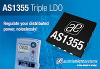 austriamicrosystems introduces a new triple linear regulator optimized for noise sensitive distributed power