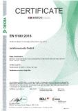 DEKRA confirms aviationscouts GmbH's certification according to EN 9100:2018 and ISO 9001:2015