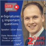 Webinar: Elektronische Signatur - 5 wichtige Fragen