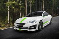 MANSORY fährt grün - gewichtsreduzierter Sportdress für den TESLA MODEL S