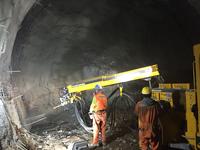 Línea Putzmeister Wetkret en la extensión del metro de Santiago de Chile