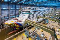 Norwegian Encore leaves building dock earlier