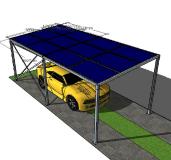 Solarcarport für 12 Solarmodule für "lau"