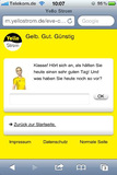Eve im Smartphone-Chat: Der mobile Webauftritt von Yello Strom macht's möglich
