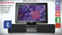 SOUND2GO stellt auf der IFA das neue SOUNDBOARD vor, die „SOUND-Walze“, ein 2-Kanal-Stereo-Soundsystem für Tablets und iPhone mit verblüffendem Klang