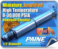 Präsentation: "Neuer Miniatur Druck- und Temperatur Messumformer, verstärkt und mit SOI Technologie" von Paine Electronics, vertreten durch HJK Sensoren + Systeme