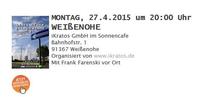 Am 27.April um 20.00 "Leben mit der Energiewende-Teil3" im Sonnencafe Weißenohe