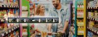 Digital-Signage im Verkaufsregal integriert