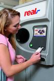 Couponing am Pfandautomaten bei real,- jetzt erstmals mit attraktiver Display Werbung für Markenartikler