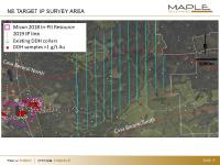 Maple Gold completes geophysical survey with broad-spaced Induced Polarization lines east and northeast of the resource area