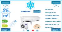 SAMSUNG Klimaanlage Wandgerät WindFree Exklusive 2,5 kW - AR 09 RXPXBWKN/EU + AR 09 RXPXBWKX/EU R32 Set für 1 Zimmer mit 25 m² Fläche