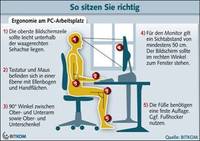 So sitzen PC-Nutzer richtig