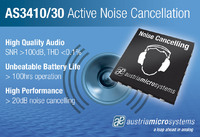austriamicrosystems announces highly integrated ambient noise cancelling speaker drivers