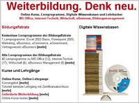 7 Online-Kurse frei zugänglich: Excel und PowerPoint, Marketing, eBusiness, eCommerce, eGovernment sowie Vertragswesen für eBusiness