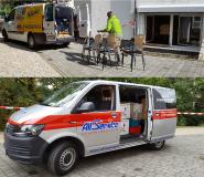 Social-Day-Einsatz: Die All Service Gruppe hilft bei dem Umzug des Deutschen Roten Kreuzes