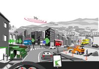 Communicative trucks to reduce urban congestion