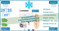 Mitsubishi Heavy Klimaanlage Wandgerät Set 2 x SRK 25 ZS-W + Außengerät SCM 40 ZS-W 2,5 kW R32 Set für 2 Zimmer mit je 25 | 25 m²