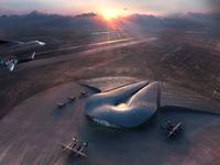 Mit "Spaceport America" entsteht der weltweit erste Spezial-Flughafen für kommerzielle Ausflüge ins All: Deutsche Fachfirmen fertigen komplexes Edelstahl-Teil für das Dach des futuristischen Terminals