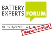Battery Experts Forum moves to Frankfurt am Main
