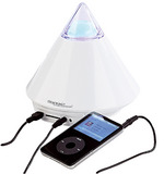 Auvisio Home MP3-Player "Sound Cone" mit Aktiv-Speaker & Effekt-Beleuchtung: Das innovative Klang-Erlebnis für alle Sinne!