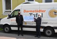 Wissenschaftler spenden 3.500 Euro für die Darmstädter Tafel - symbolische Scheckübergabe des Fraunhofer LBF