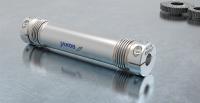 Servo couplings for bridging larger distances without an intermediate bearing support