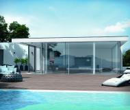 Kombination von zwei Panorama Design Konstruktionen: Schüco Seamless