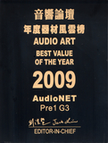 Taiwans Audio Art kürt Audionets Vorverstärker PRE I G3 zum "BEST VALUE OF THE YEAR 2009"