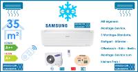 SAMSUNG Klimaanlage Wandgerät WindFree Excklusive 3,5 kW - AR 12 RXPXBWKN/Neu + AR 12 RXPXBWKX/Neu R32 Set für 1 Zimmer mit 35 m² Fläche