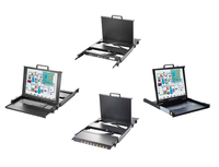 neue 1 HE Konsolen - KVM-Tastaturschublade