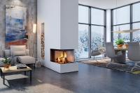 Spartherm takes quality to a new level with three-sided, see-through fireplace systems