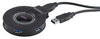 Xystec Aktiver SuperSpeed USB3.0-Hub "SSU-5004" mit 4 Ports