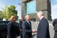 Bundespräsident Joachim Gauck würdigt Engagement von Unternehmen für Flüchtlinge im thyssenkrupp Quartier