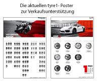 Perfekt informieren, beraten und verkaufen: mit den tyre1 Postern Exklusiv-Felgen 2019 und Motorrad-Reifen