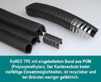 Kantenschutz mit Zukunft: KaREX TPE mit POM-Band ist vielseitig einsetzbar, recyclebar und weniger gefährlich
