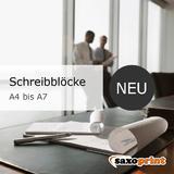 Saxoprint bietet individuell bedruckbare Schreibblöcke ein