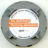 DEPV verteilt kostenlose Aufkleber für den Pelletlagerraum