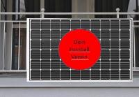 Neu - Balkonsolar mit Fussball Fanabzeichen