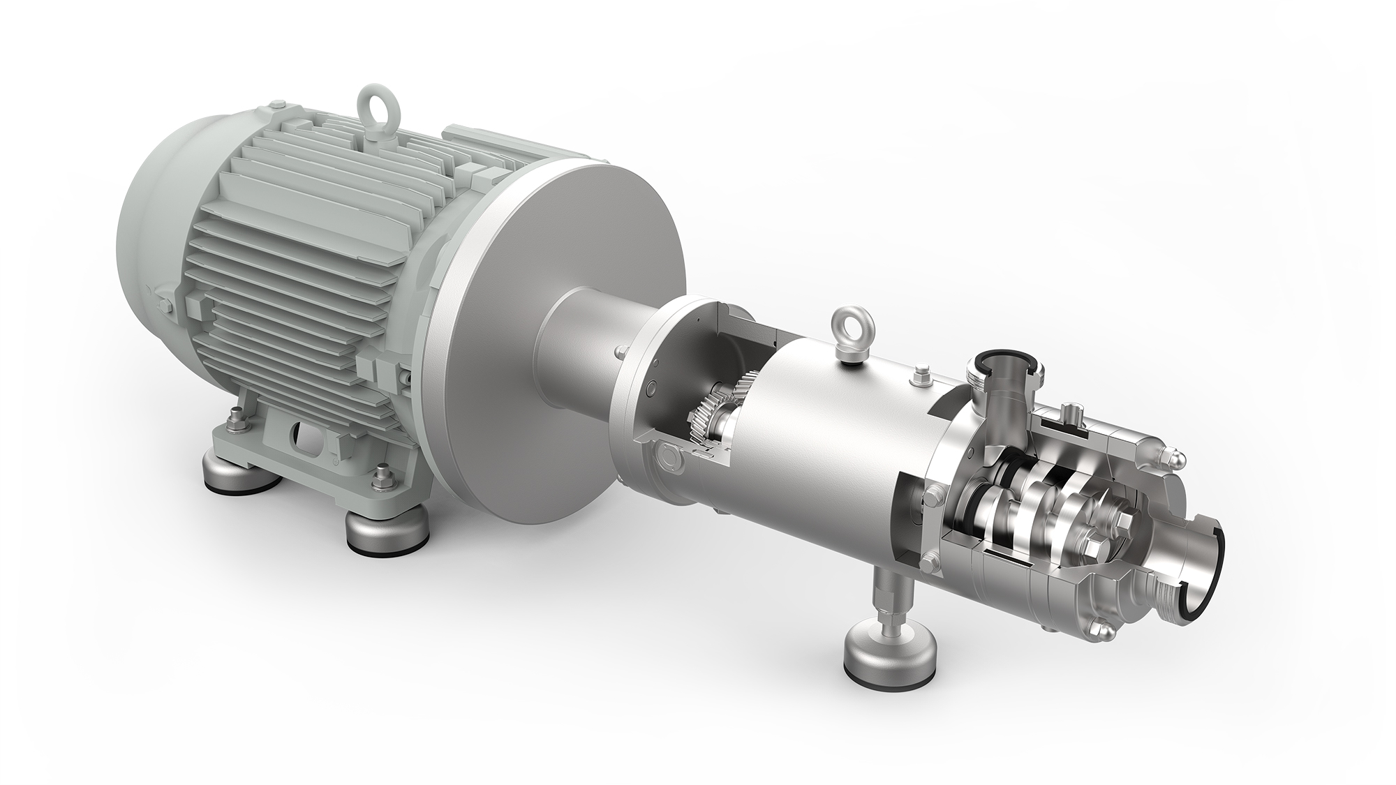 NETZSCH developed a multiscrew pump for hygienic applications The
