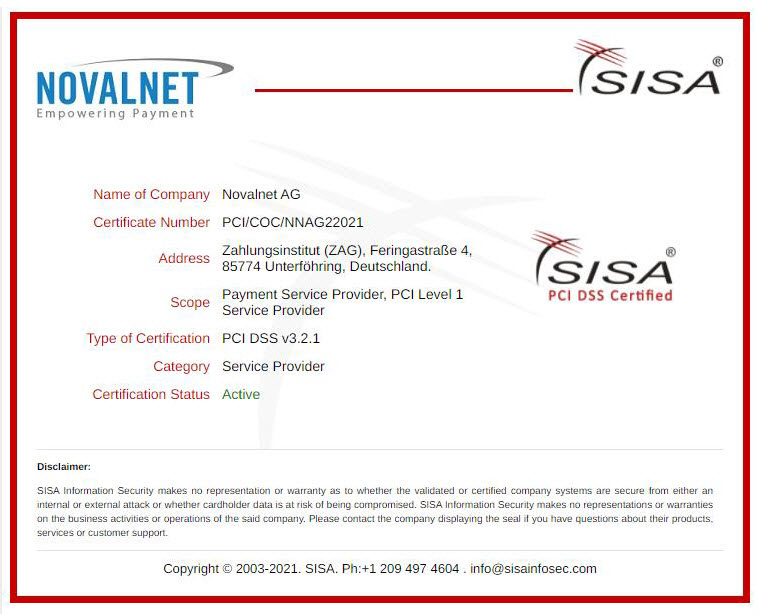 H chste Sicherheit F r Zahlungsverkehr Im Internet Novalnet Erh lt 
