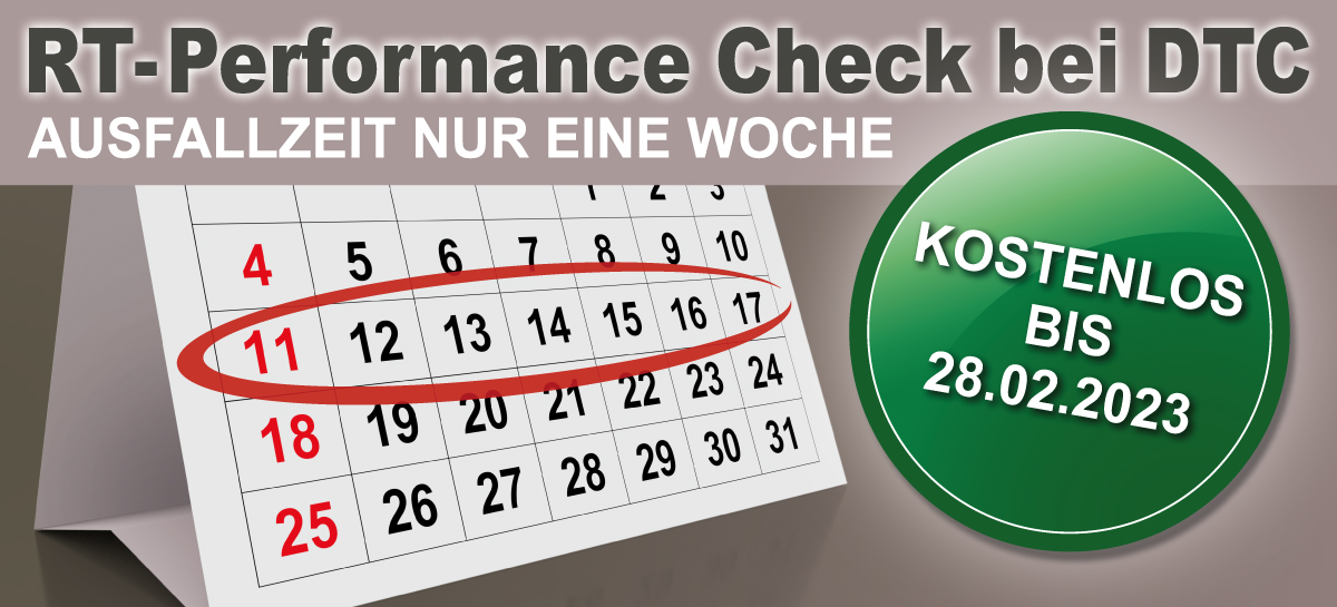 Kostenloser RT-Performance Check bis 28. Februar 2023 bei DTC, DTC ...
