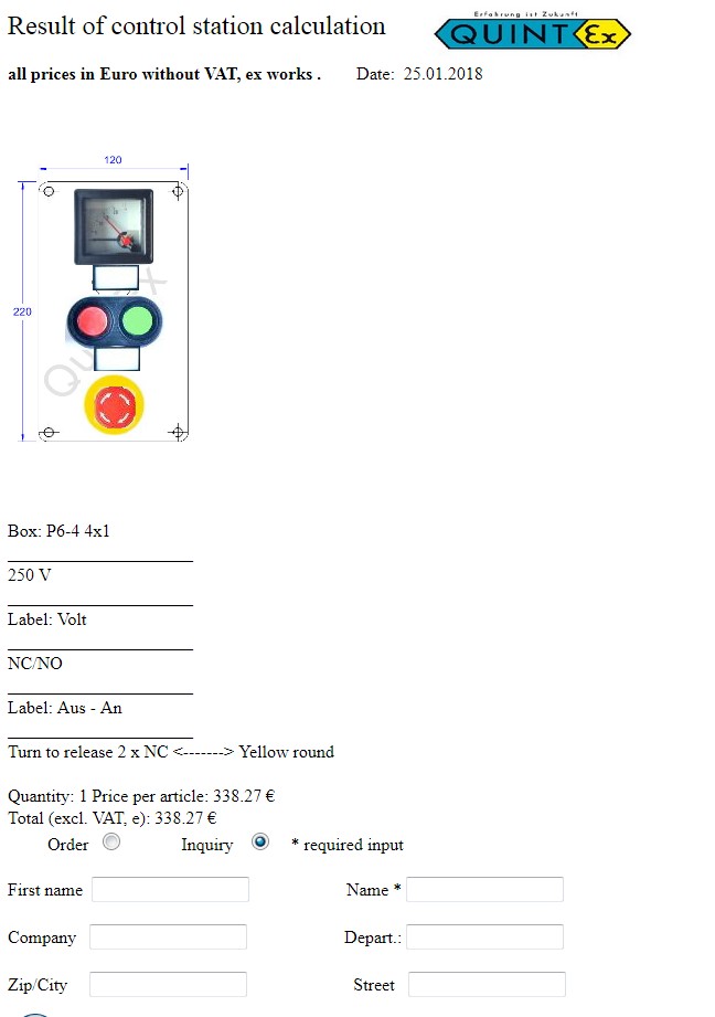 Design an Ex control box on the fly, Quintex GmbH, Story - PresseBox