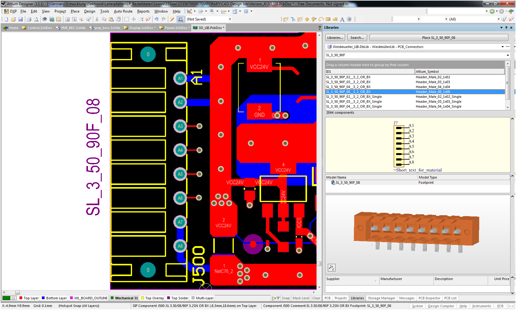 Сборочный чертеж altium designer