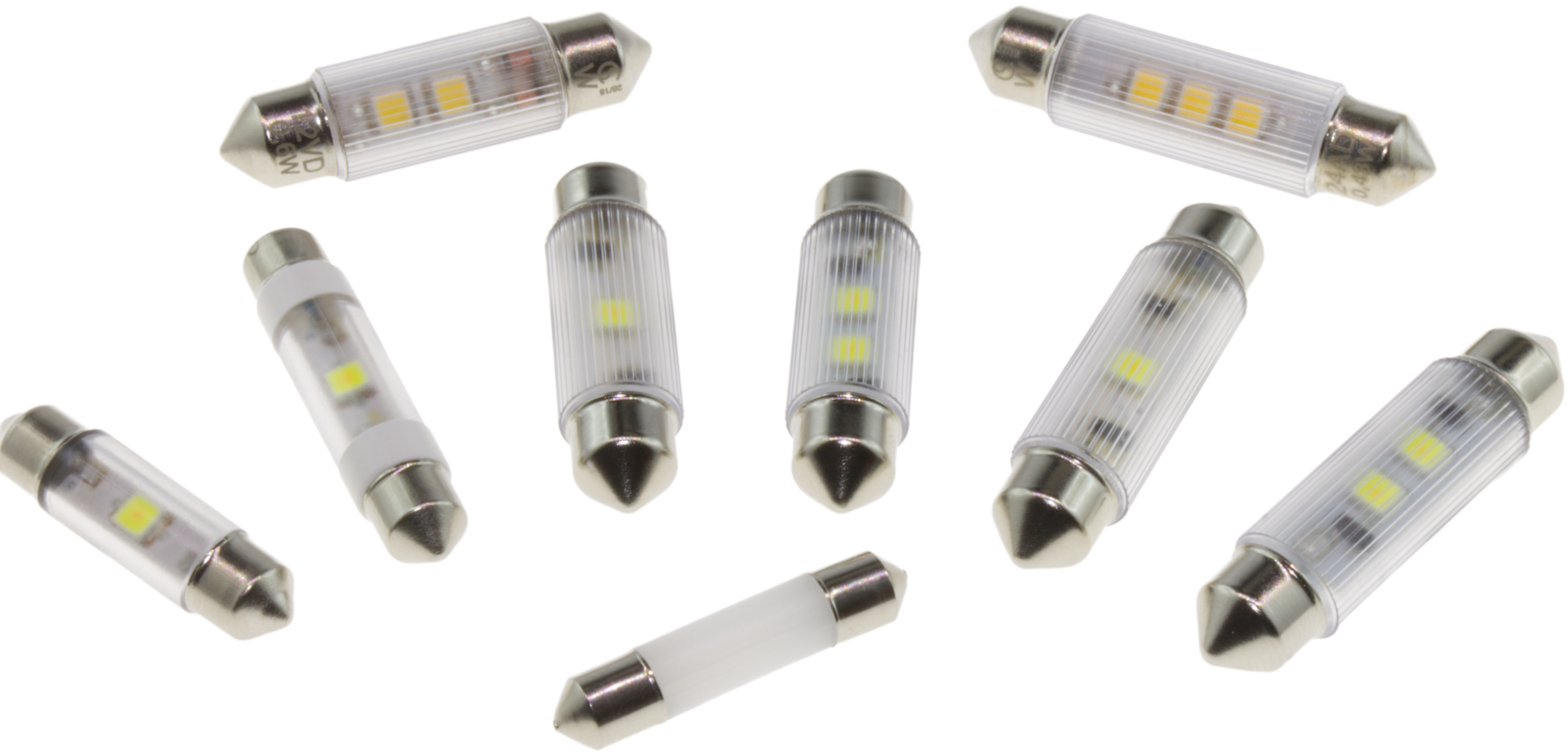 LED-based festoon lamps in the dimensions Ø 6 x 31 and 6 x 39 mm