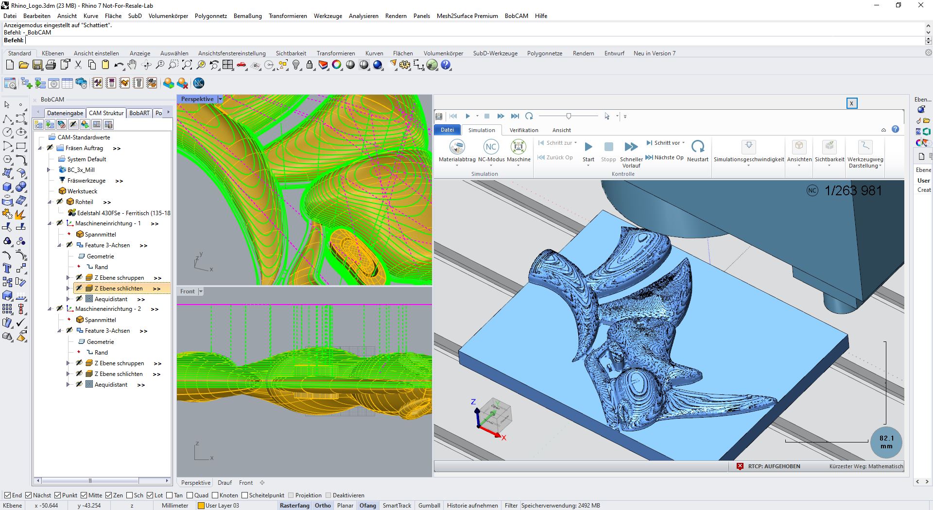 BobCAM for Rhino the brand new CAM plugin for Rhinoceros®, DataCAD