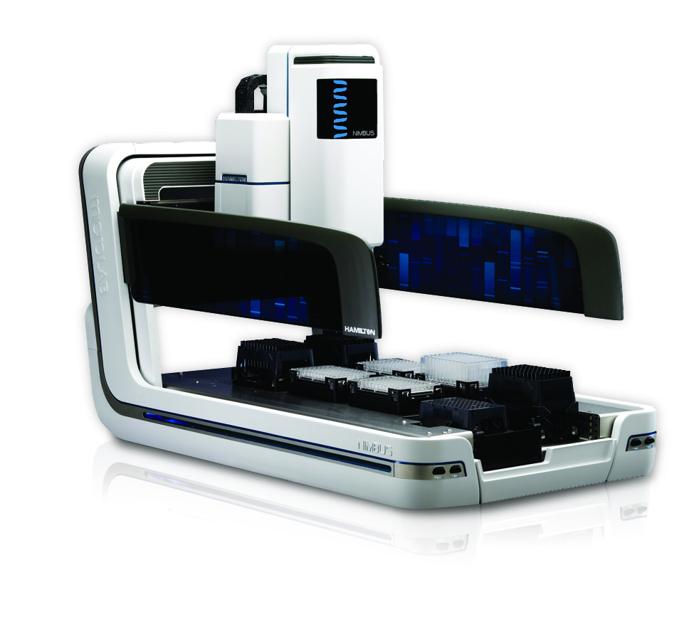 New compact HAMILTON Microlab NIMBUS 96 channel pipetting robot