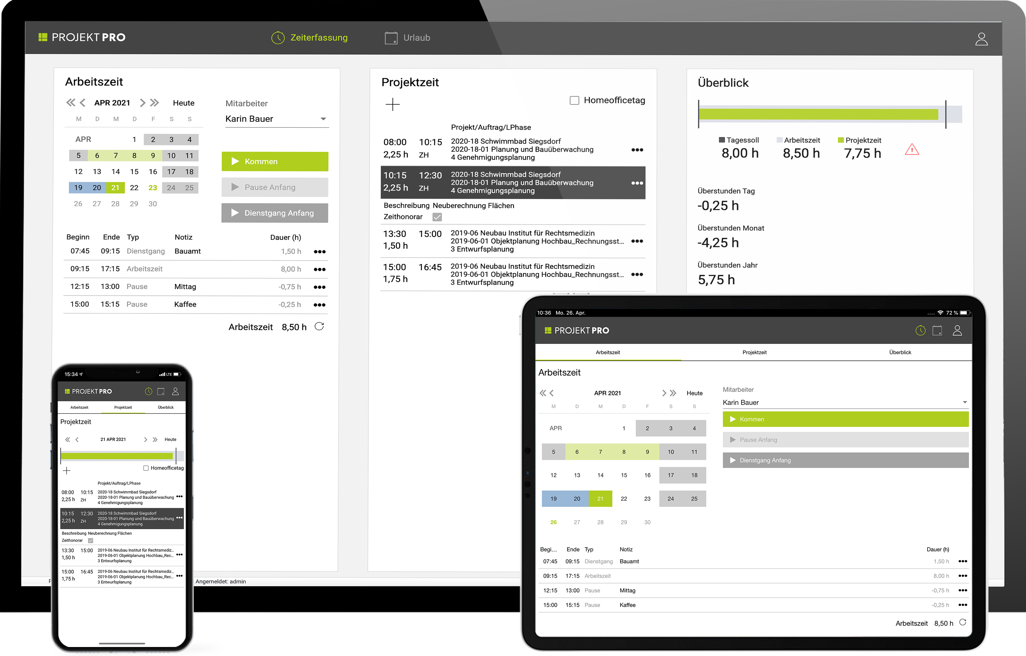 Einfach, effizient, integriert Mobile Zeiterfassung, PROJEKT PRO GmbH, Story PresseBox